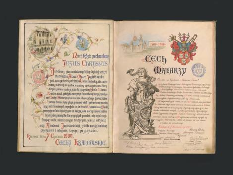 Zdjęcie nr 28 (31)
                                	                             Archiwum UJ, S II 954/166. 1400 Cechy Krakowskie Uniwersytetowi Jagiellońskiemu 1900.
                            